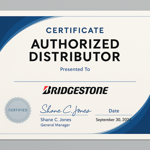 Sertifikat Bridgestone